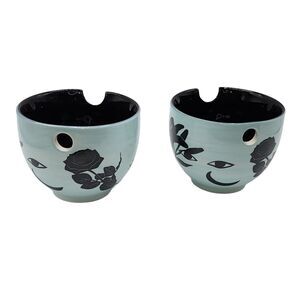 UO Home Set of 2 Ramen Noodle‎ Bowls with Chopstick Holders Sticks Not Included